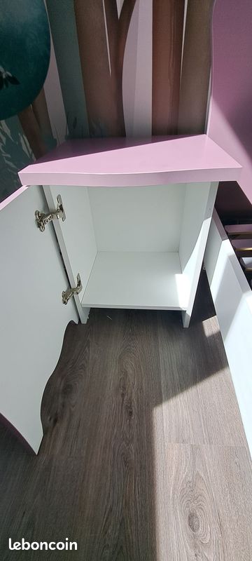 Chambre fille - lit avec tiroir - table de chevet - bureau (image 9)