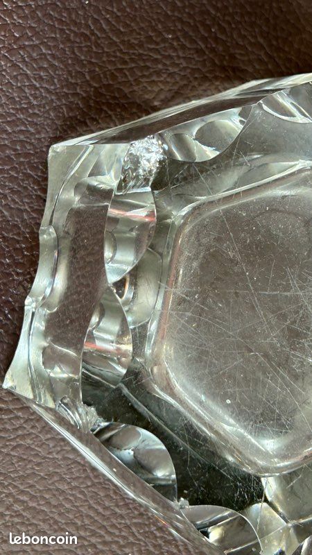 Baccarat verre richelieu cendrier bougeoir vintage année 50 design déco (image 7)
