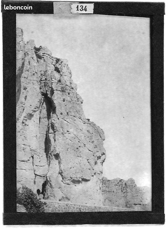 BOURBONNE-LES-BAINS, PLAQUE VERRE photo ancienne, positif noir & blanc