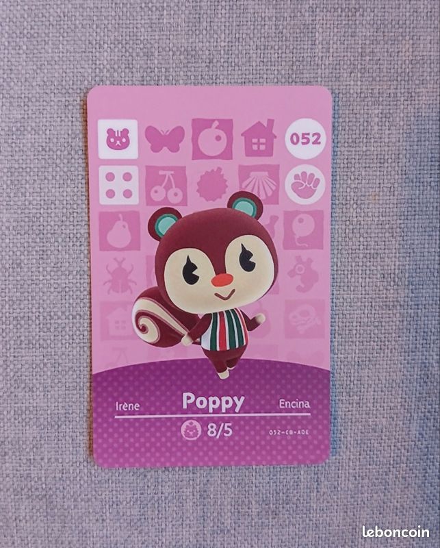 Carte amiibo acnh Irène n°052 (image 1)