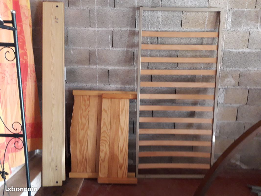 Lit et matelas 1m90 (image 1)