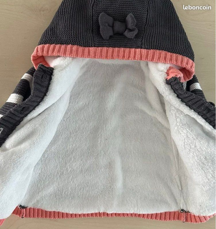 Veste ou gilet hiver - bebe fille - orchestra - taille 6 mois (image 4)