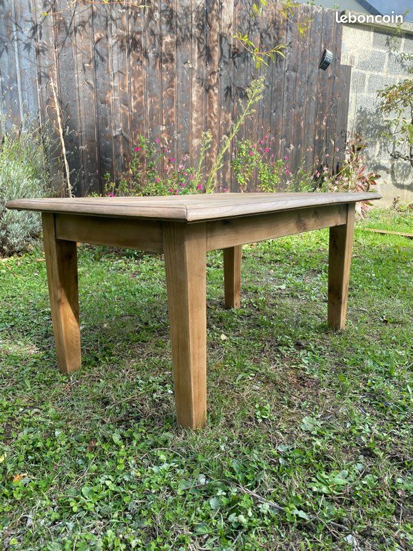 Table basse en orme massif rénovée (image 6)