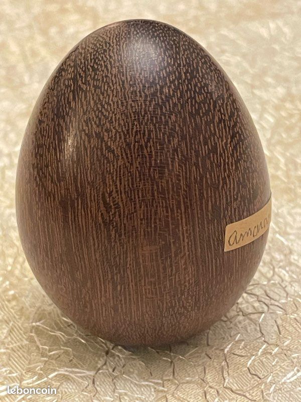 Oeuf en "bois amarante " bois violet Guyane , (image 4)