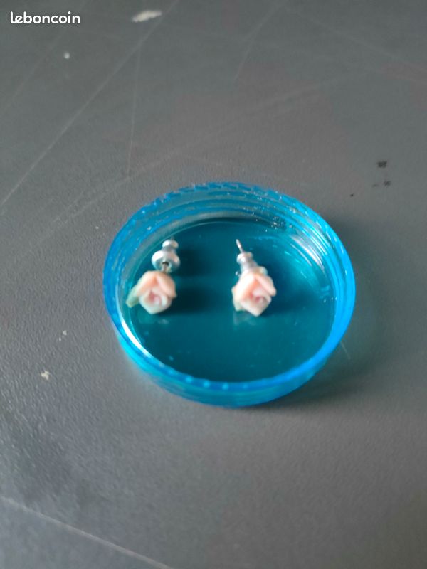 Clous d'oreilles rose (image 1)