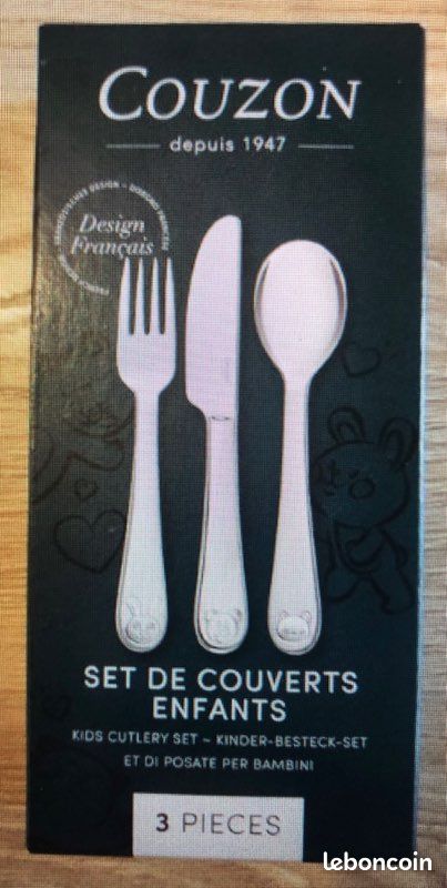 Set De 3 Couverts Enfant En Acier Inoxydable Et Polymère – Créat-Mat Sublimation