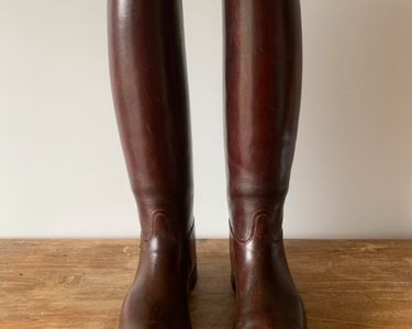 Bottes D'équitation En Cuir Naturel Marron - Unisexe, Personnalisables, Neuves Avec Emballage