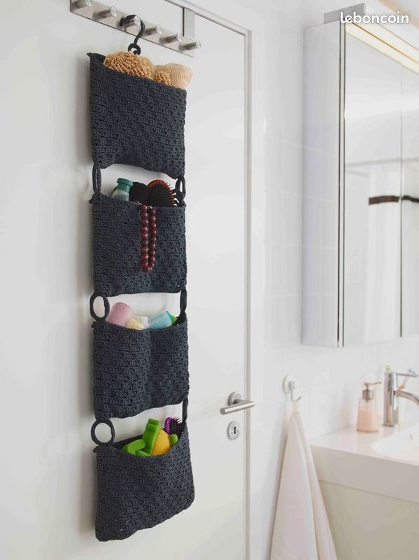 Ikea Rangement suspendu Ikea salle de bain en gris foncé Ameublement