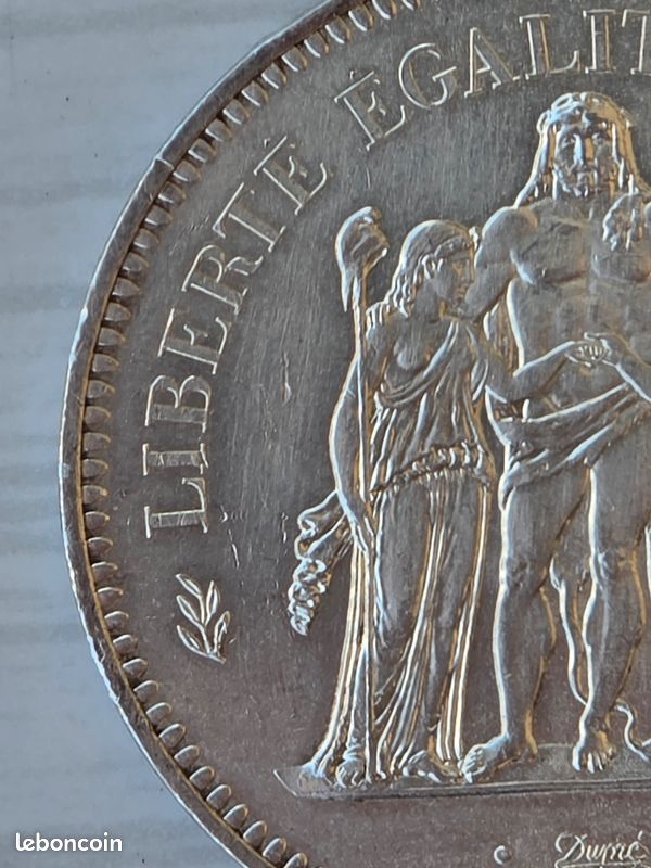 Pièce en argent 50 Francs Hercule 1975 (image 7)