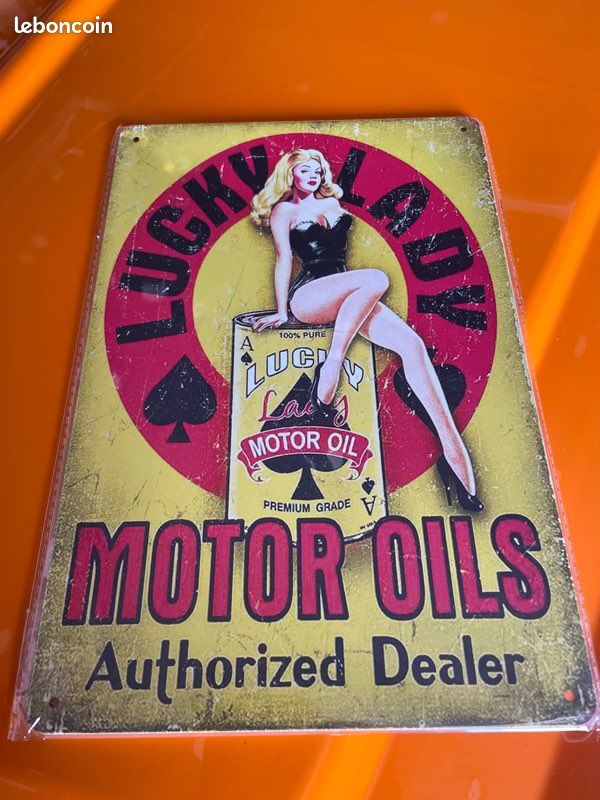 Lot De 5 Plaques Métal Rétro Garage Moto Essence - Décoration Vintage Atelier 20x30cm