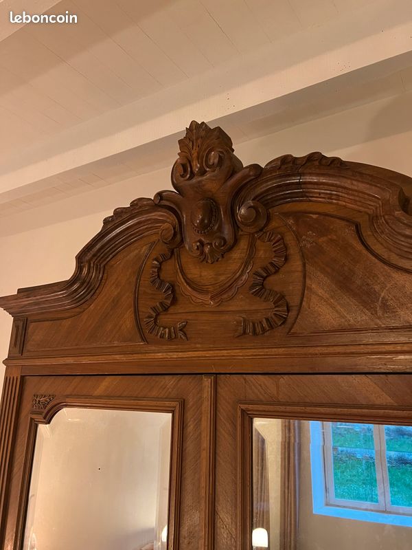 Armoire ancienne portes miroir (image 3)