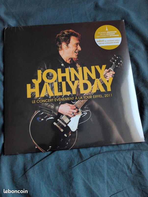 Johnny Hallyday tour Eiffel 2011 vinyle doré (image 2)