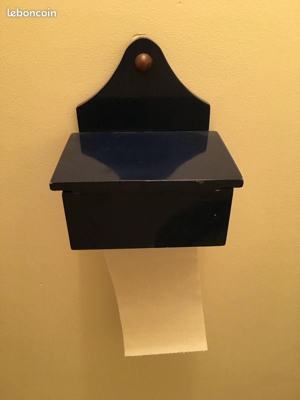 2 Accéssoires de WC en bois bleu marine (image 2)
