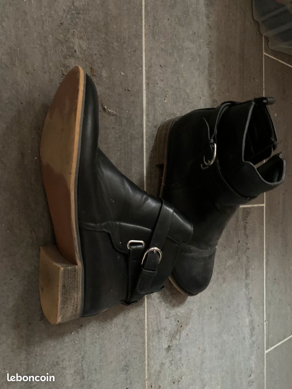 Bottines noires "Elettra Firenzano" (christou) (image 2)