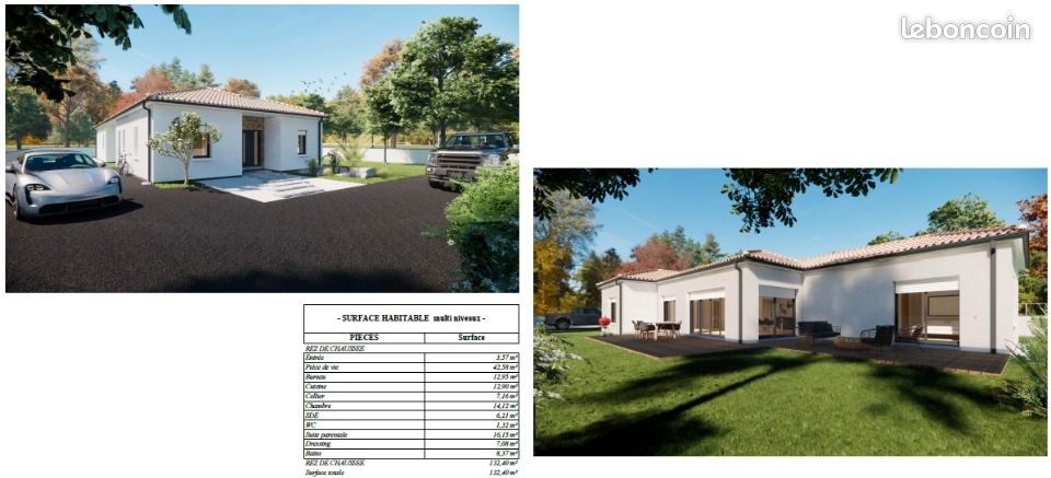 Maison 3 pièces 132 m² · à Brem-sur-Mer · 132 m² · 420 900 €