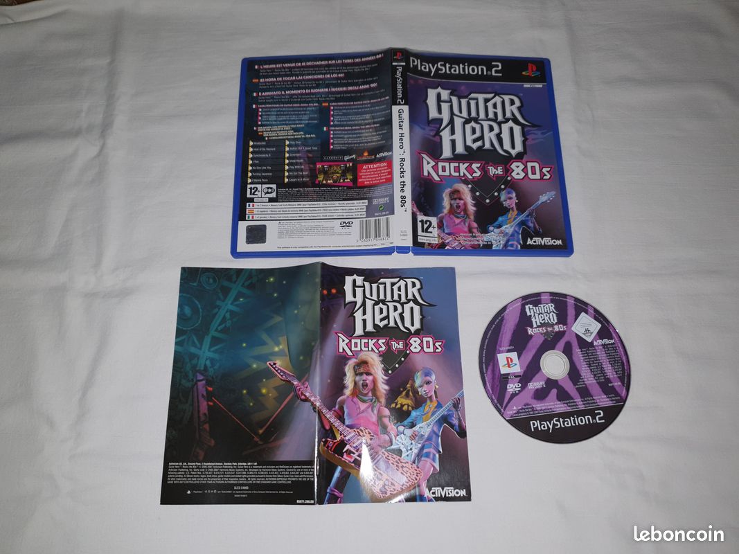 Jeu Guitar Hero Rocks The 80s Pour PlayStation 2 (PS2) - Version PAL - Très Bon état
