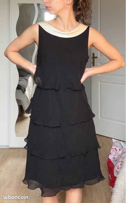 Robe noir en soie 123 (image 2)