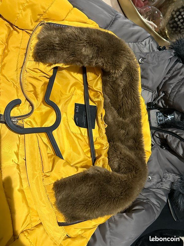 Doudoune Zara Jaune Moutarde Manteau Doudoune Fourrure Zara Jaune
