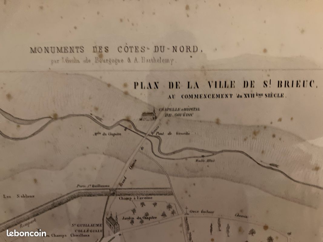 Carte ancienne de st brieuc (image 1)