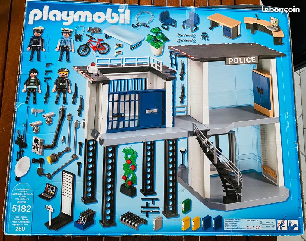Playmobil SYSTEMx - Barrière Blanche De Commissariat - Réf. 4128 / 5182 - Occasion