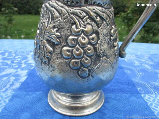 Cruche de vin (1) - Bleu et blanc - Porcelaine - Large blue - Catawiki
