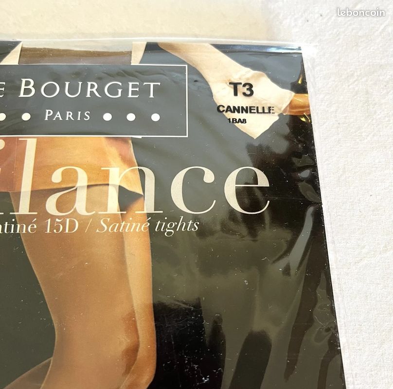 Collants le bourget T3 voile satiné cannelle marron foncé 15 deniers 671/ (image 2)