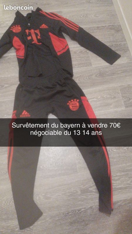 Survêtement Bayern foot 13 14 ans très bonne état neuf peu utilisé vrai survêtement (image 1)