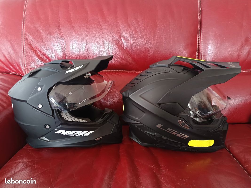 2 casques enduro intégrales État Neuf taille XL=61-62, 1:LS2Exporer, 1: Nox, équipé de visière solaire et visière traditionnelle (image 2)
