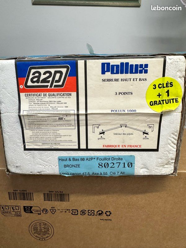 Vend serrure polux (image 2)