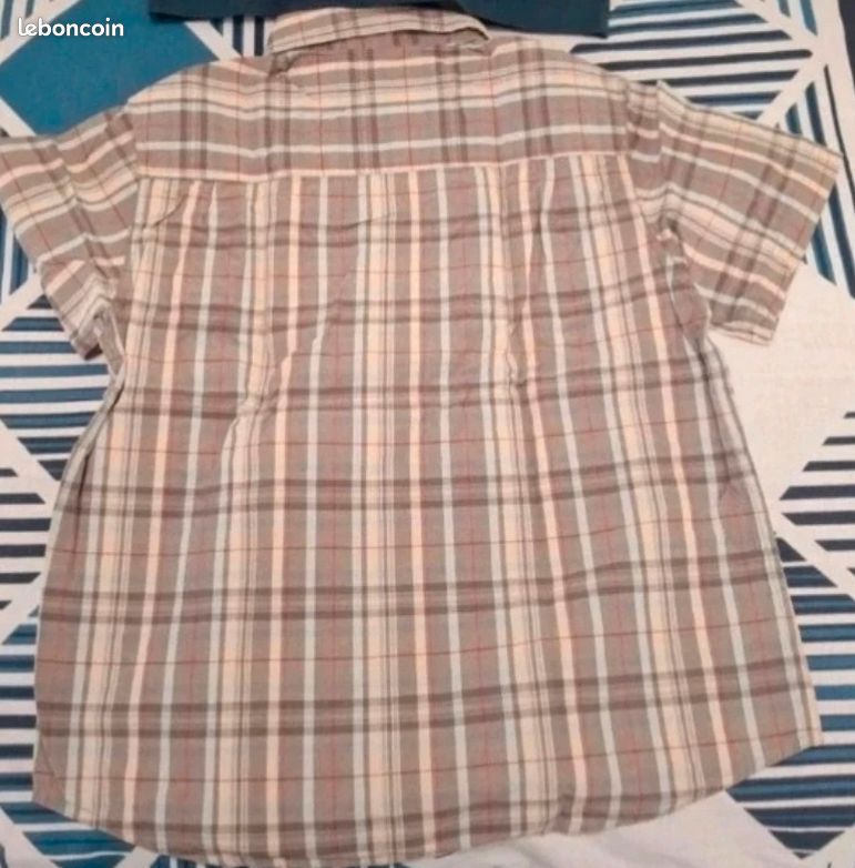 Chemise rouge blanc manches courtes bébé garçon