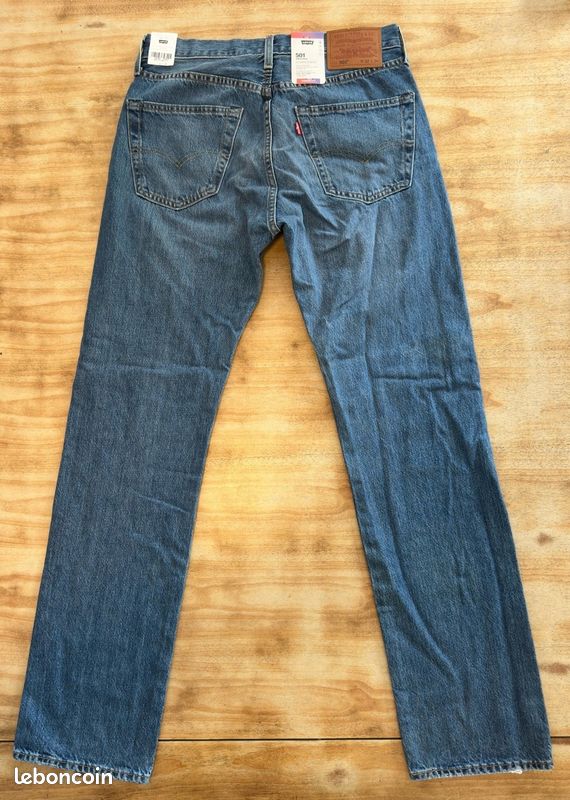 Jean Levi’s 501 Original Homme Bleu W32 L34 – Neuf avec Étiquettes (image 8)