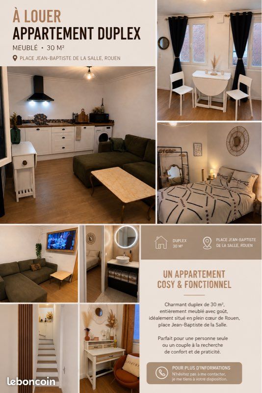 Appartement 2 pièces 30 m² · à Rouen · 30 m² · 630 €