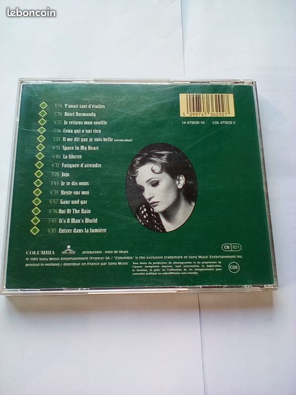 CD Patricia Kaas 15 titres. Année 1993 (image 2)