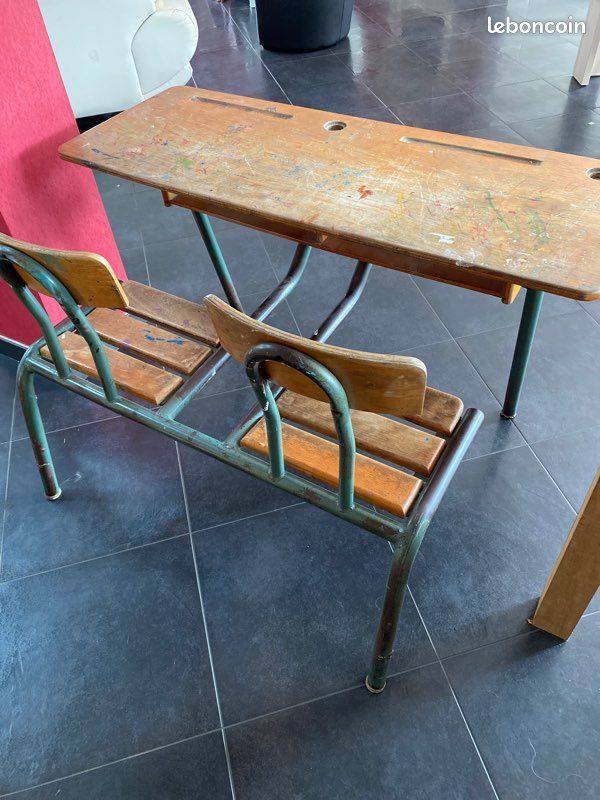 Ancien bureau d écolier (image 3)