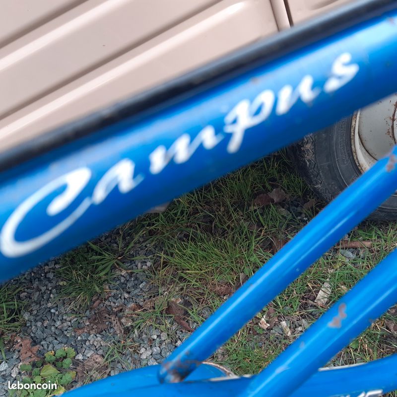 Insigne Vélo Ancien CYRNOS - Bleu - Tube De Vélo Français - Vintage - Made In France