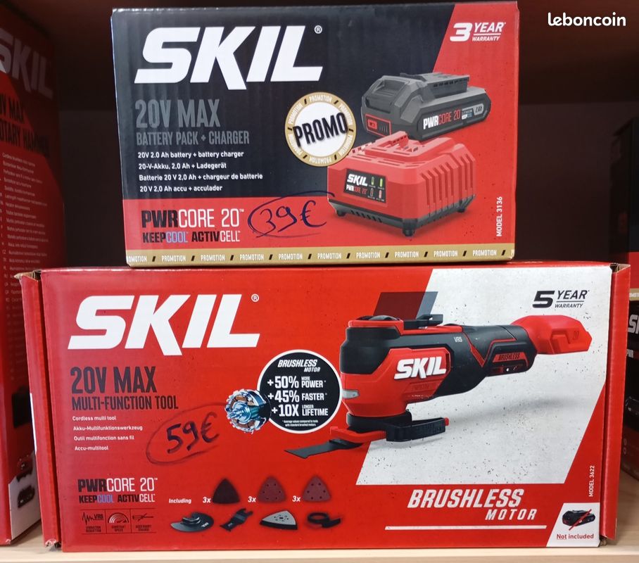 Pack batterie avec chargeur et outil multifonctions sans fil SKIL NEUF (image 1)