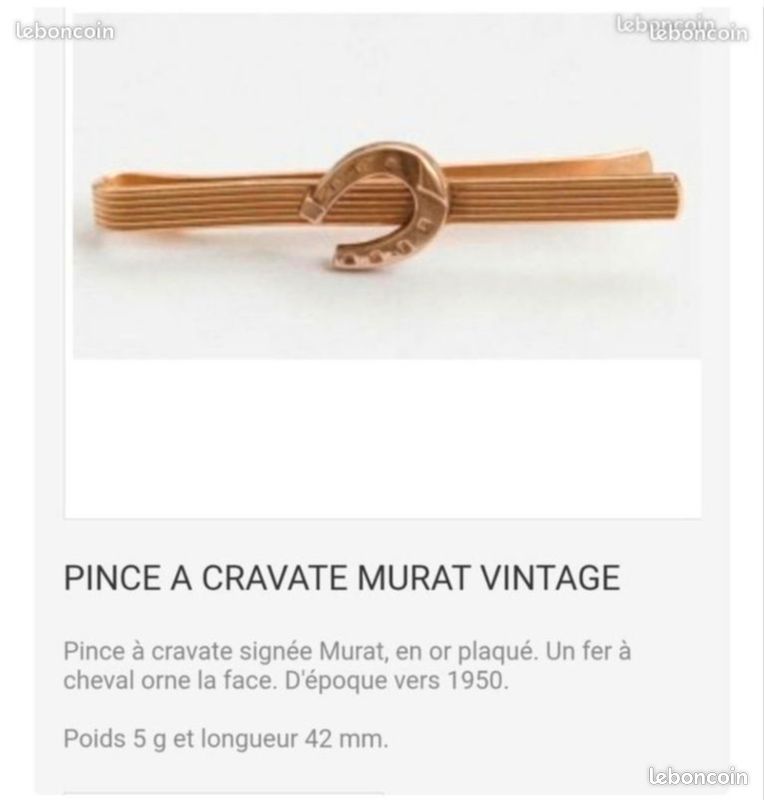 Pince à Cravate MURAT - Accessoire Vestimentaire Occasion