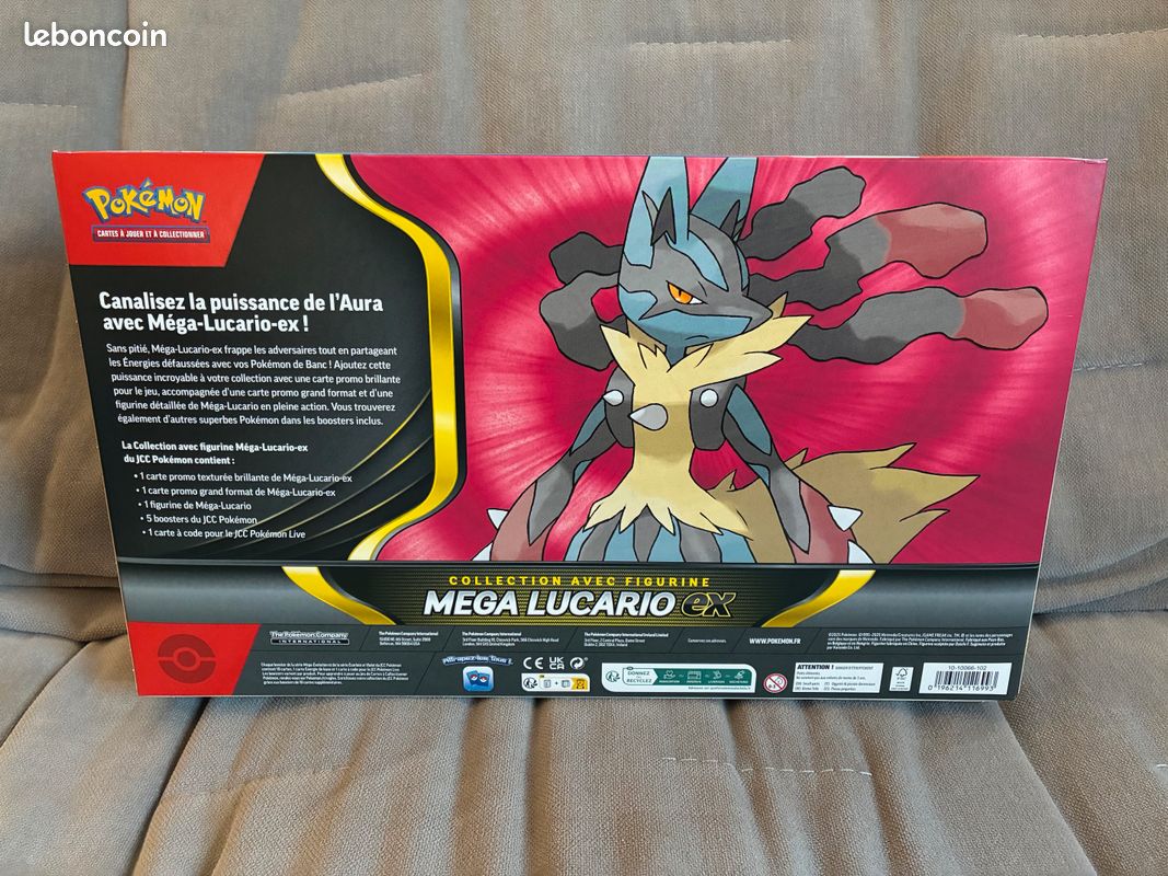 Coffret Collection Figurine Pokémon - Mega Lucario Ex - Edition Française - Neuf