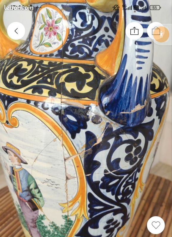 Vase Henriot Quimper ancien (image 6)