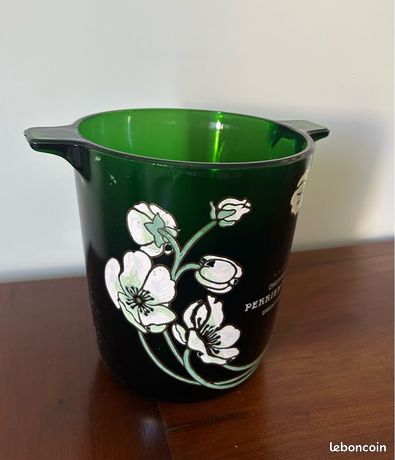 Seau à Champagne Perrier-Jouët - Plexiglas - H 27 Cm - Diam 21 Cm - Très Bon État