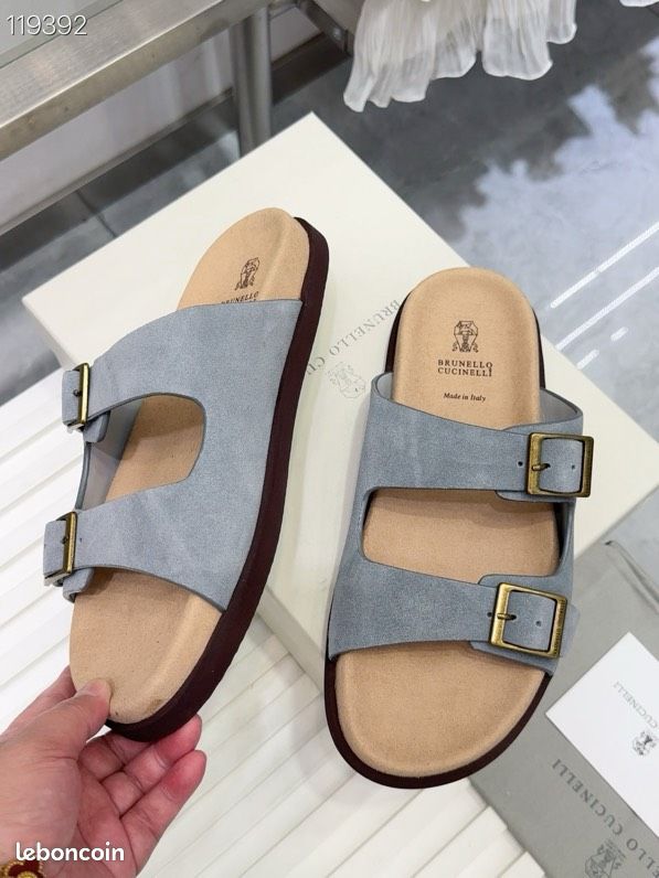 Brunello Cucinelli daim bleu clair neuves (image 5)