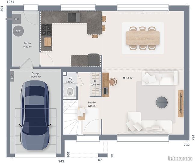 Maison 6 pièces 125 m² · à Saint-Amand-les-Eaux · 125 m² · 333 705 €