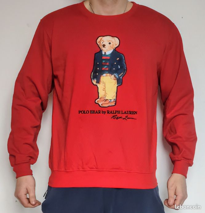 Pull Polo Bear By Ralph Lauren Rouge Taille L Vêtements