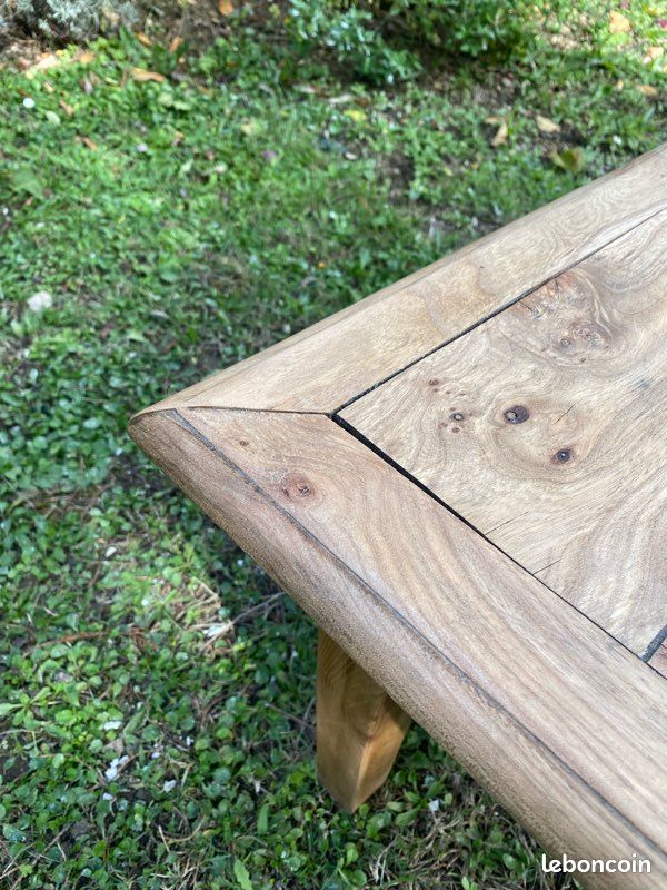 Table basse en orme massif rénovée (image 5)