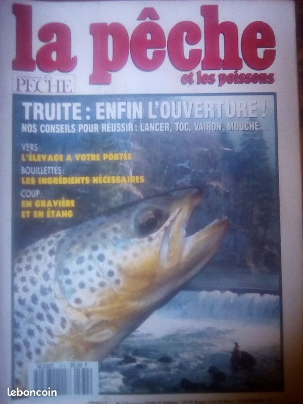 A VOIR !!! LOT 3 ANCIENS MAGAZINES  LA PÊCHE et les POISSONS  1996/98