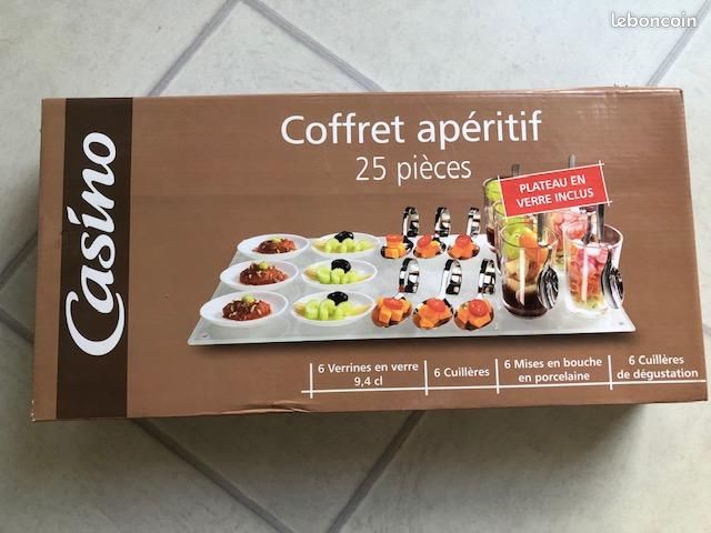 NEUF Service Verrine Mise en Bouche : 25 pièces sur plateau en verre (image 2)