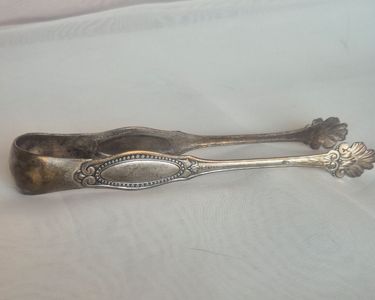 PETITE PINCE À sucre argent massif vermeil vers 1900 Silver sugar tong