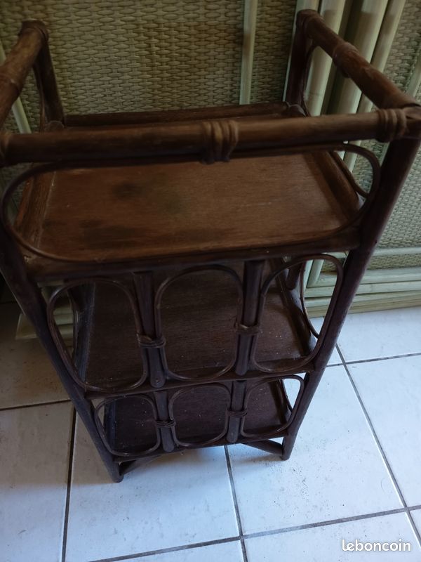 Étagère en rotin vintage (image 4)