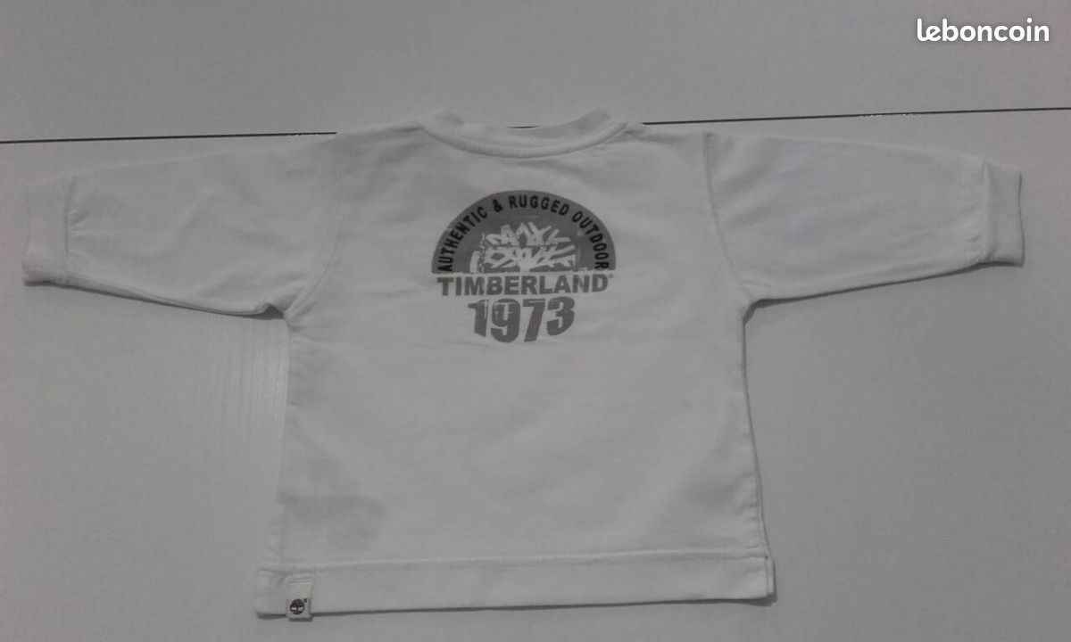 T-shirt blanc Timberland 9 mois (image 2)