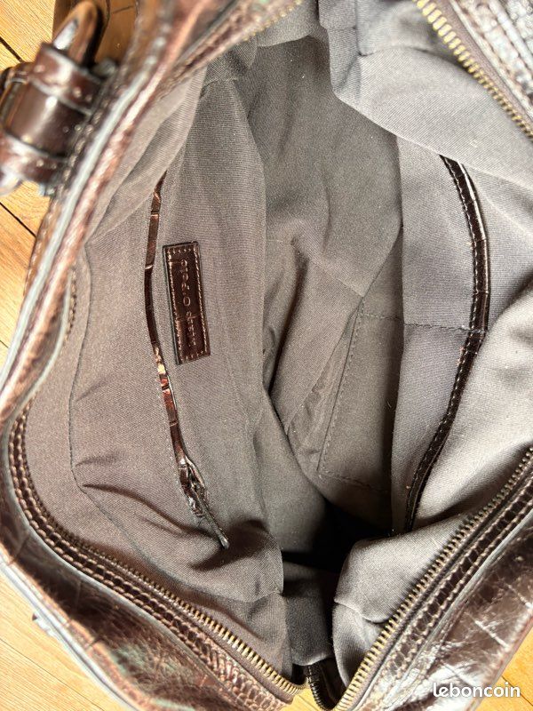 Sac à main Marc O'Polo - Effet Croco Chocolat (image 7)